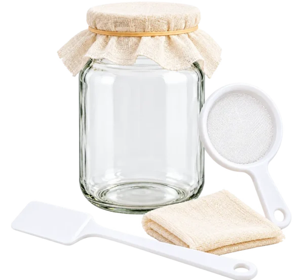 Kefir Making Kit – Strainer, Spatula & Jar Options